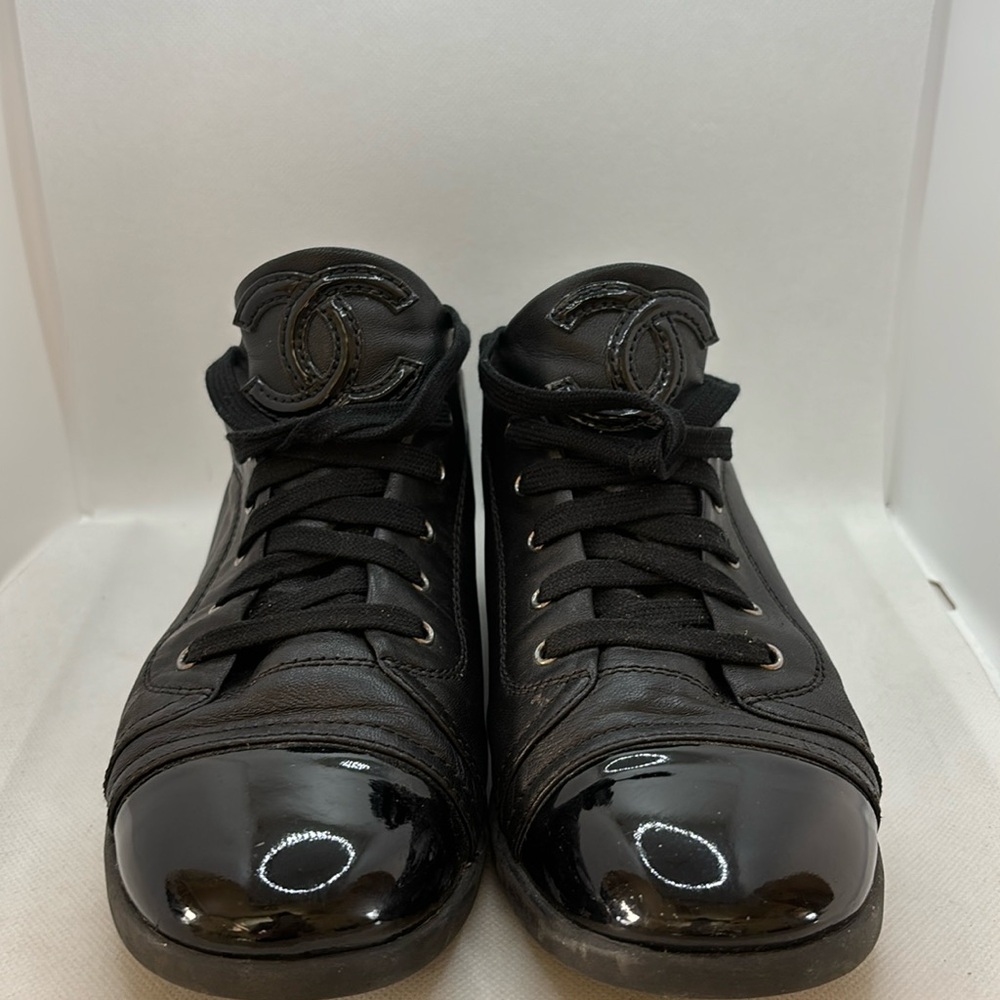 Black Chanel Sneakers Size 38 1/2